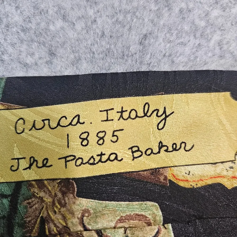 Vintage Museum Artifacts 100% Silk Tie – The Pasta Baker Italy 1885 –  4